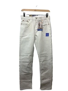 Levi's Boys' 502 Regular Taper Fit Performance Jeans White Long Pants Size 27x29 - Picture 1 of 9