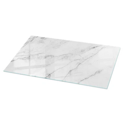 Tischplatte Rechteckig Dekor Gehärtet Glasscheibe Marmorähnliches Muster 100x50 - Bild 1 von 4