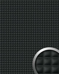 WallFace 15032 QUADRO Diseño Panel de Pared Cuero Cuadrado 3D Decoración Negro | 2,60 m2 - Imagen 1 de 3