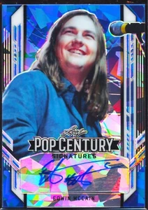 2021 Leaf Pop Century Edwin McCain Auto Blue Cracked Ice Autograph #10/20 - Bild 1 von 2