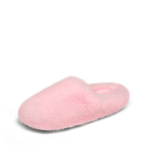Women's Pink Plush Fuzzy Slip on Indoor Outdoor Winter House Slippers Size 7-... - Picture 1 of 6