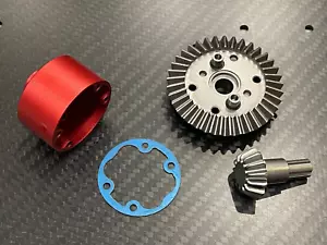 Aluminum differential Diff Case+Spur Gear + Pinion Arrma Typhon 3s BLX - Picture 1 of 5