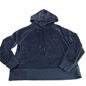 J. Crew Velour Velvet Sweatshirt Pullover. Dark Navy Blue. Size Women's Small. - Picture 1 of 10