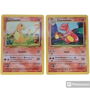 Pokémon Base Set Shadow Charmander 46/102 Charmeleon 24/102 10 Gem Mint Neu - Bild 1 von 2