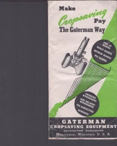 Gaterman Cropsaving Equipment Brochure Pick-Up Guards Sickle Guards Farm - Picture 1 of 6