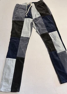 ⭐️Pacsun Gr. Medium dunkelblau hellblau grau gepatchte Cordhose Surfer Strand - Bild 1 von 9