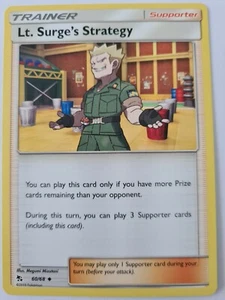 POKEMON : 1x Lt. Surge's Strategy ... Hidden Fates ... #60/68 ... ENG ...NM - Picture 1 of 1