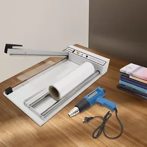 Máquina de envoltura de película retráctil sellador de envoltura de 24" con pistola de calor película de plástico de 380 mm para PP PE - Imagen 1 de 22