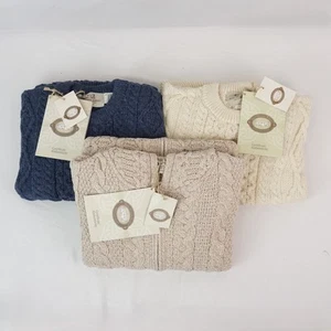Aran Sweater Market Women's Sweaters Blue/Brown/White - Sizes M & L Lot of 3 - Picture 1 of 10