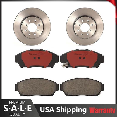Kit de frenos delanteros Brembo rotores de freno y pastillas de cerámica para Acura Integra Honda Civic Foto 1 de 4