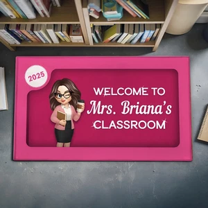 Welcome To Teacher Classroom Modellino Effetto 3D, Zerbino, Ritorno a Scuola - Foto 1 di 5