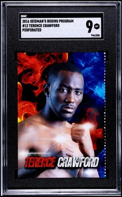 TERENCE "Bud" CRAWFORD 2016 Seidman's Boxing Program ROOKIE RC SGC 9 Pop 1 GOAT - Image 1 of 2