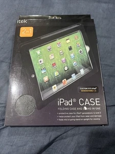 iTek 2-In-1 iPad Folding Case with Stand Black IPC-12/1374 205KZ - Picture 1 of 4