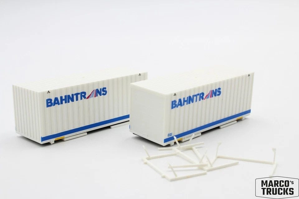 Albedo Wechselbrücke Wechselkoffer Tulo 2x "Bahntrans" 1:87 /AL1616 - Bild 1 von 1