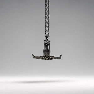 Artistic Gymnastics Pendant Vintage Style 925 Silver Necklace for Men Sport Gift - Picture 1 of 13