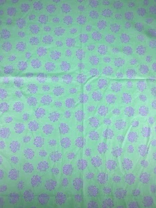 90's Seashell Teal & Purple Cotton Fabric 3 Yards VTG Beach Ocean Retro - Picture 1 of 4