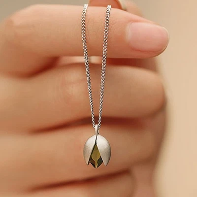 Collar de pistacho para mujer cadena de cuello simple nueva cadena de cuello Foto 1 de 4