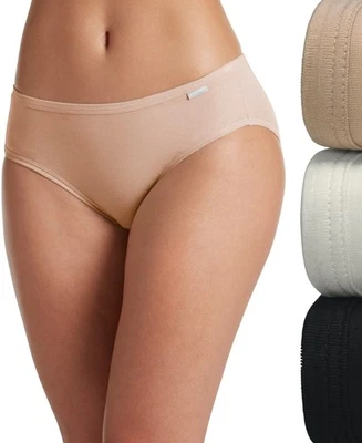 Jockey L100228 Black/Light/Ivory Elance Supersoft Bikini Panty 3-Pack Size 6 - Image 1 of 4