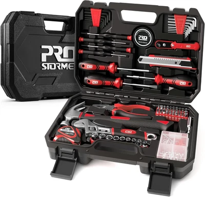 160-Piece Home Repair Tool Set, General Household Hand Tool Kit with Toolbox Sto - Image 1 of 4