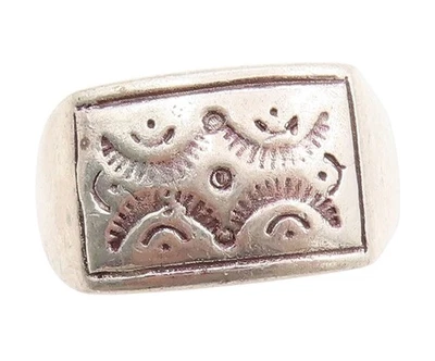 Anillo Vintage Plata de Ley 925 SUROESTE Tribal Spirit Birds Talla 7 RG33613 Foto 1 de 4