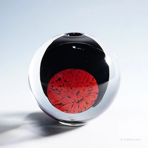 Jarrón Oriente de Erika Lagerbielke para Orrefors Suecia 2002 - Imagen 1 de 6