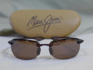 Gafas de sol deportivas MAUI JIM Sandy Beach/marrón tortuga MJ-408-10 media montura + estuche - Imagen 1 de 5