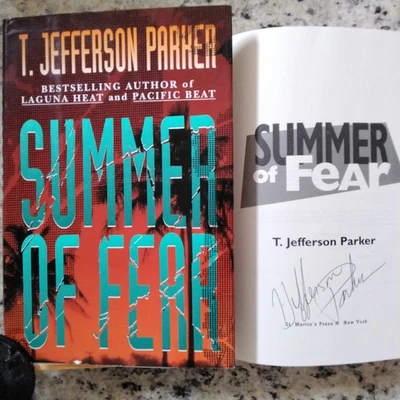 T Jefferson Parker SIGNED 1993 Summer of Fear 1st HC/DJ Thriller Russ Monroe Foto 1 de 4