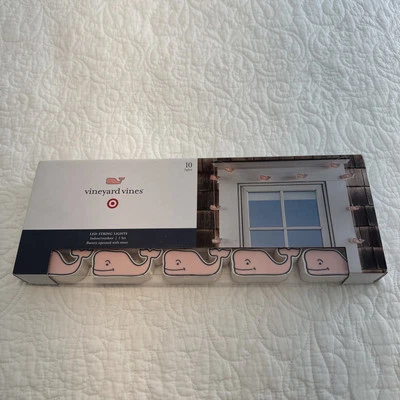 Vineyard Vines for Target 10ct Pink Whale Battery String LED Lights NEW - Image 1 of 4