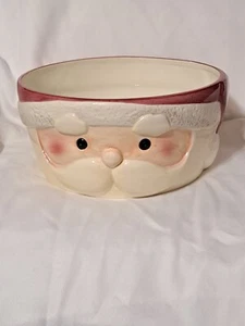 Santa Centerpiece Bowl / Vintage 10"X4-1/2" Bowl by Young's Inc., Dundee, MI - Picture 1 of 4