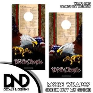WE THE PEOPLE Flying Eagle Side Forest Camuflaje Tablero de Cornhole MIRR - Imagen 1 de 3