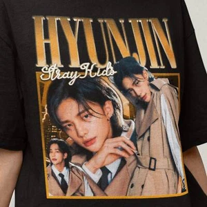 Stray Kids Hyunjin Retro Classic T-shirt - Kpop Bootleg Shirt - Kpop Merch - Kpo - Picture 1 of 3