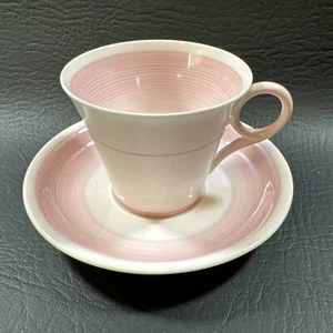 Vintage 1930's Art Deco Shelley Pink Swirls Fine Bone China Teacup 12872 HTD - Picture 1 of 13