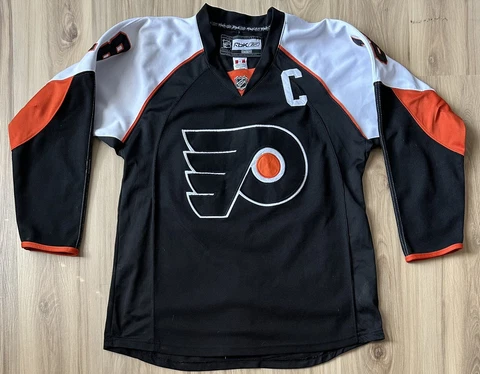VTG Mike Richards Philadelphia Flyers Reebok CCM NHL Hockey Jersey - Men’s Sz 52 Cover