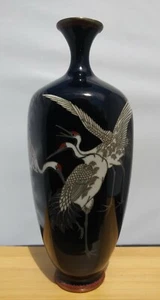 Jarrón Esmaltado Cloisonne de Hayashi Yojiro, Período Meiji - Imagen 1 de 12