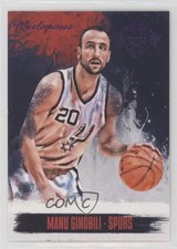 2013-14 Panini Court Kings Masterpieces Purple /25 Manu Ginobili #20 HOF