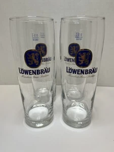 Set Of 4 Lowenbrau Pint Glasses 20oz German Beer Brand - Picture 1 of 6