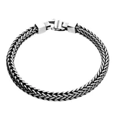 Pesante da Uomo Argento Sterling Massiccio Pesce Bracciale Britannico Fatto 925 - Immagine 1 di 3