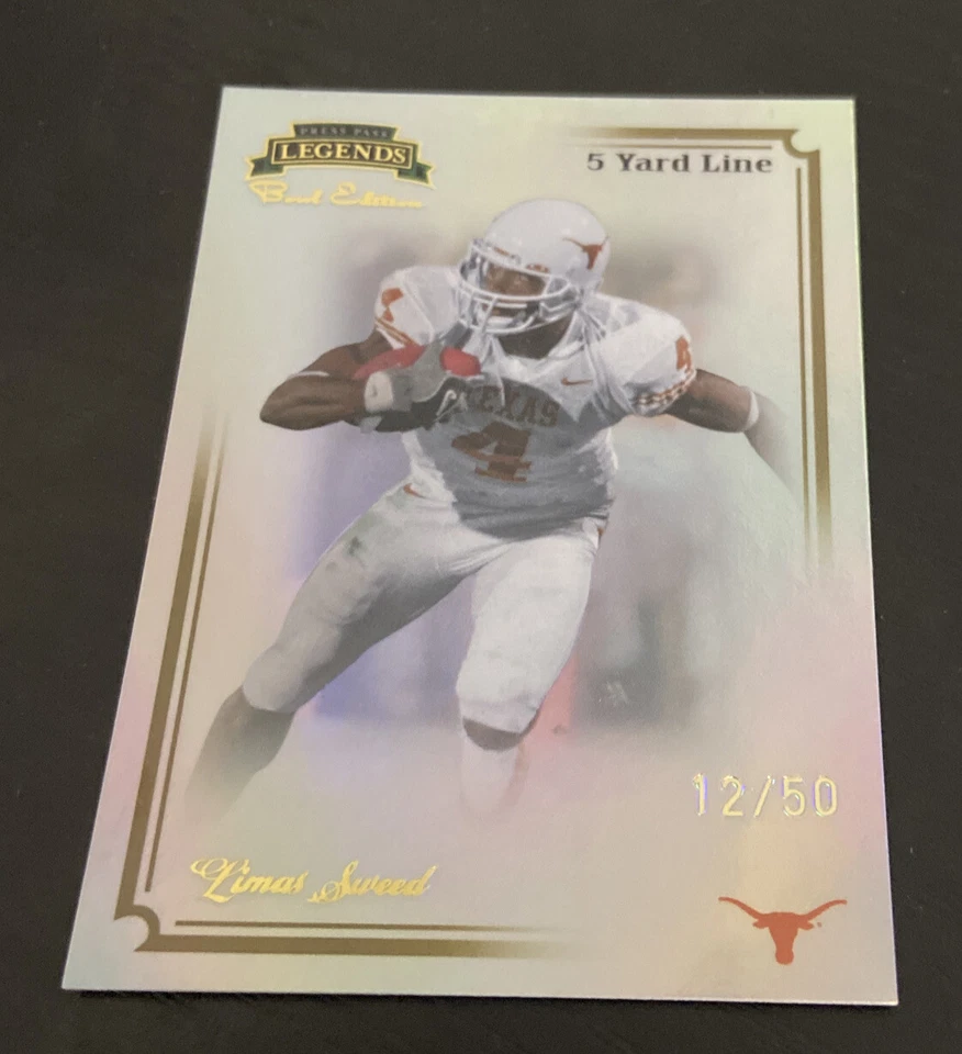 2008 Press Pass Legends Bowl Edition 5 Yard Line /50 Limas Sweed #86 RC Texas - Image 1 of 2