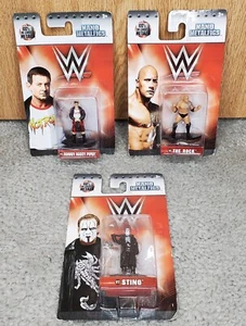 NANO METALFIGS WWE Rowdy Roddy Piper, STING & THE ROCK FIGURES DIE-CAST 2017 - Picture 1 of 5
