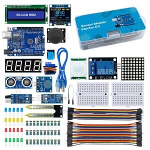 Complete Breadboard Makeover Kit with CH340 LCD Ultrasound Module and Modules