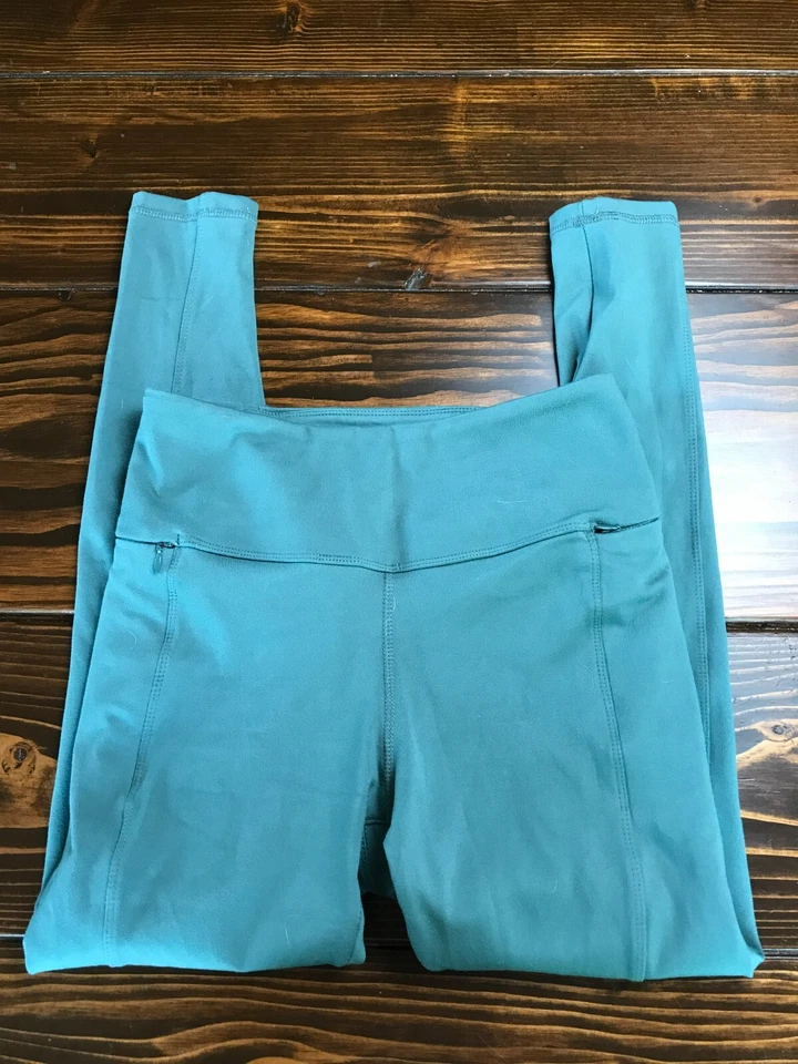 Pantalones Danskin Para Mujer Talla Pequeña Verde Leggings Pull On Cremallera Bolsillos Elásticos Foto 1 de 4