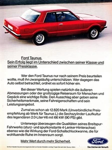 3w24137/ Alte Reklame aus 1978 – Ford Taunus - Picture 1 of 1
