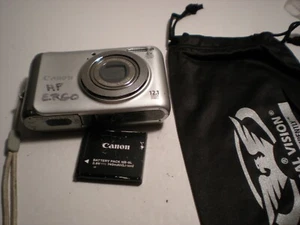 Canon PowerShot A3100 IS 12.1MP 4x Digital Camera Silver - Bild 1 von 17