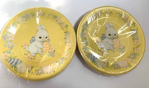 VTG Ambassador Easter Dessert Plates Paper Bunny Egg 2 Packs of 8 Retro Unopened - Picture 1 of 7