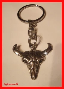 Bullenschädel Tierschädel Metall Schlüsselanhänger Taschenanhänger   NEU  (c735) - Bild 1 von 1