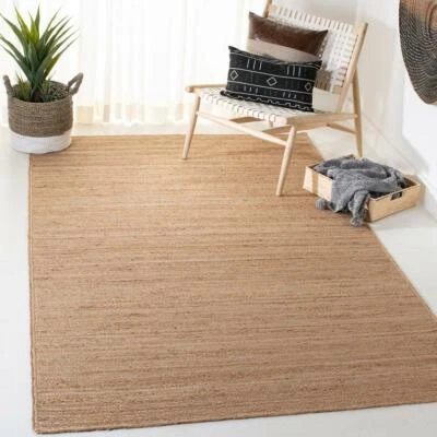 Rug Jute Carpet Handmade 100% Natural Braided Jute Modern Living Area Decor Rug - Image 1 of 4