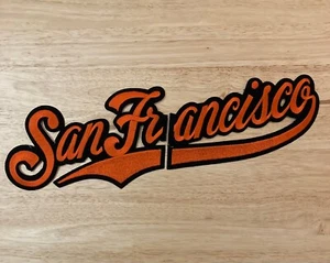SAN FRANCISCO GIANTS *2-Piece* Logo Embroidered 15" x 5" Official MLB Patch - Picture 1 of 3