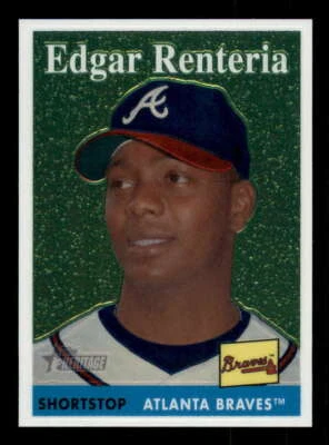 2007 Topps Heritage Chrome (Parallel 1:11) #68 Edgar Renteria Braves 791/1958 - Image 1 of 2
