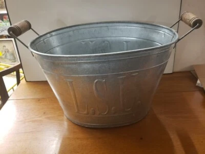LSU Tigers Metal Party Bucket Pail with Handles Louisiana State University - Image 1 of 4