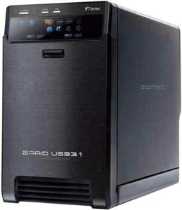 2-kieszeniowa obudowa dysku twardego 3,5" RAID Fantec QB-X2U31R USB 3.1 Typ C - Zdjęcie 1 z 4